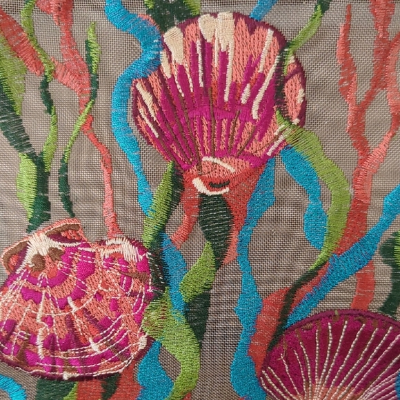 NWOT Patricia Nash Gianella Leather and Mesh Tote Bag-Seashell Latte - Picture 3 of 13